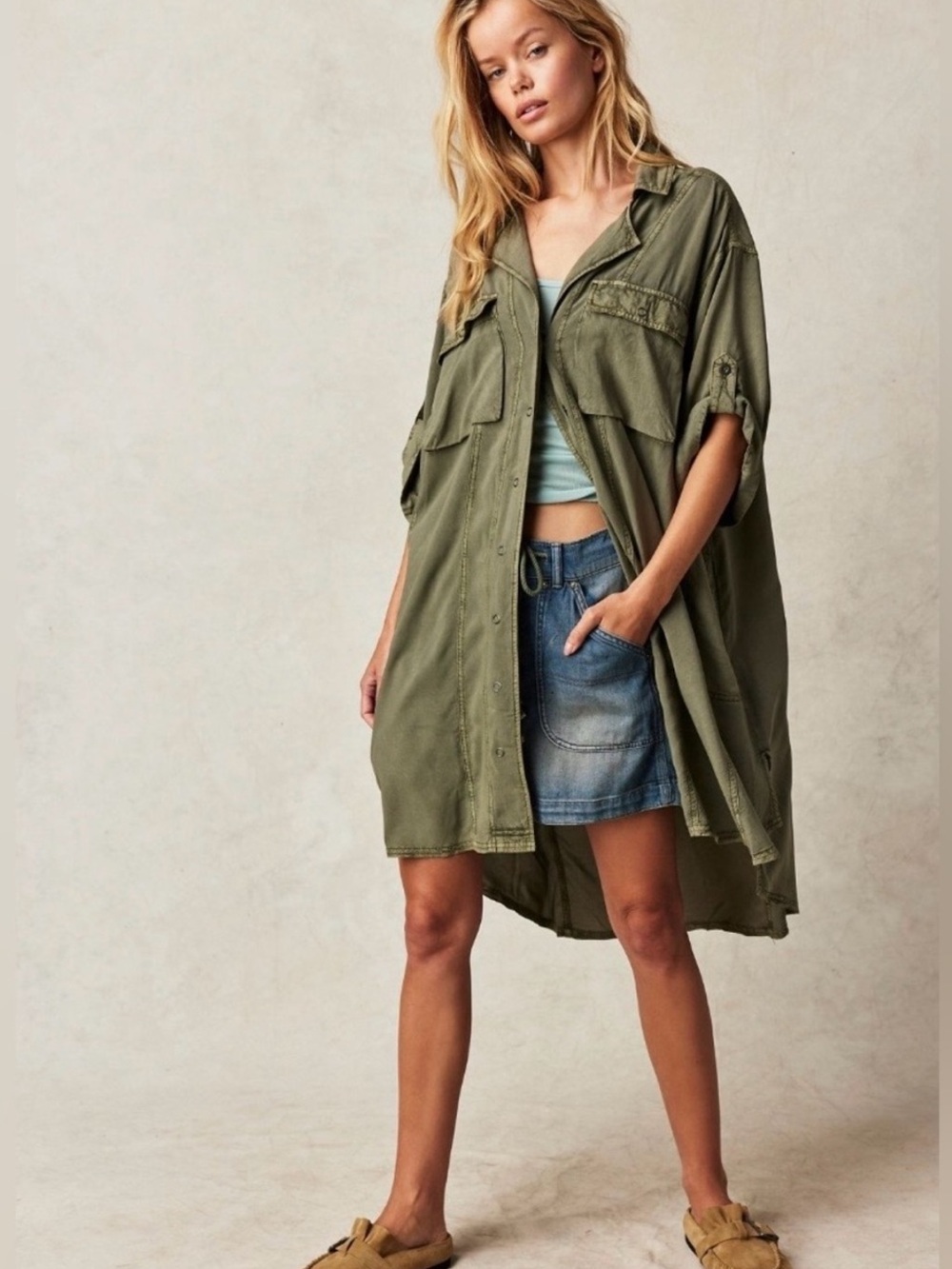 Free People We The Free Casita Shirt Dress Size NWOT XS